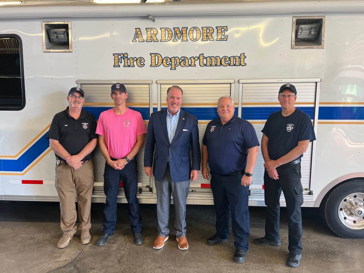 Ardmore Fire Department visit with Chief Cary Williamson and staff.