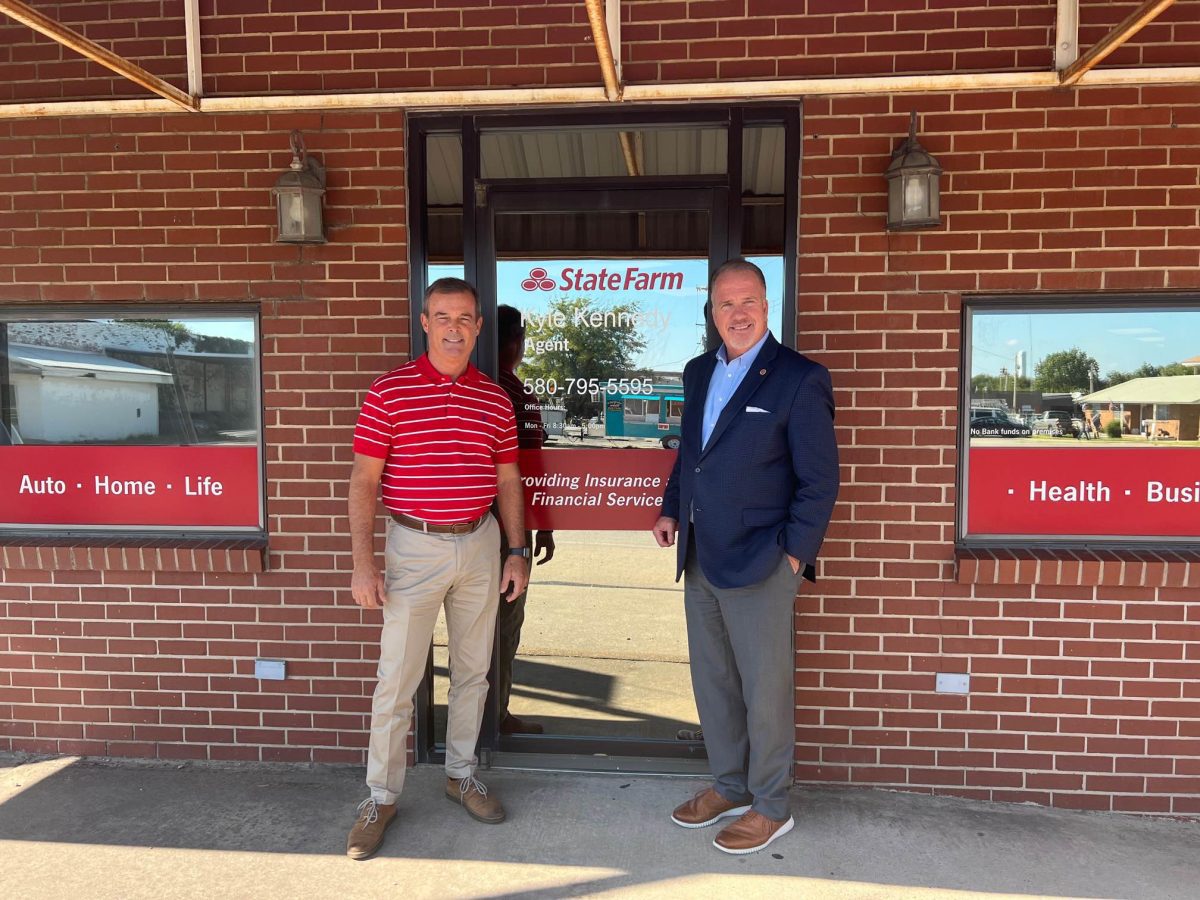 Commissioner Mulready with Kyle Kennedy, State Farm.