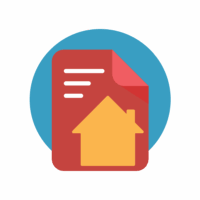 _0000_DidYouKnow-image11 Decorative image icon of document with shape of house on front
