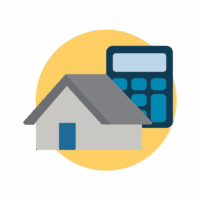 _0004_DidYouKnow-image7 Decorative image icon of house and calculator