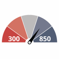 Policy5-icons-02 credit score scale with 300 on the left and 850 on the right